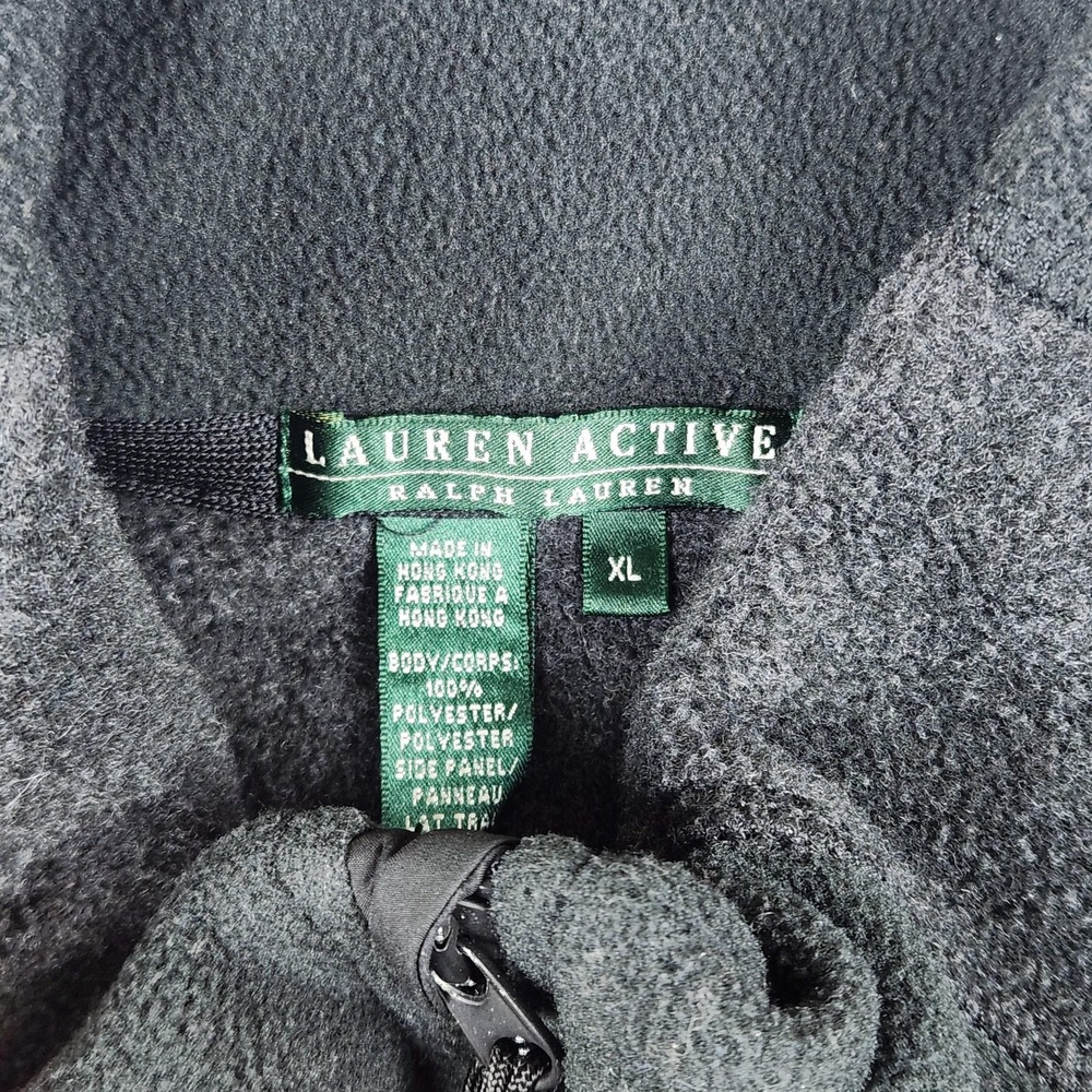 Lauren Active Ralph Lauren Vest Womens XL Gray Fleece Full Zip Stretch Pockets - Picture 2 of 14